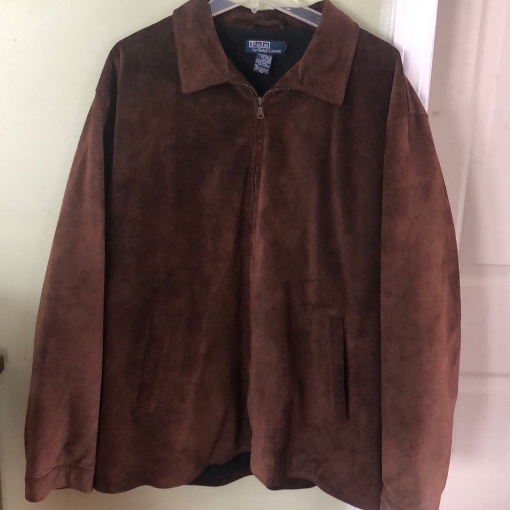 Men’s Ralph Lauren Polo brown suede jack XL